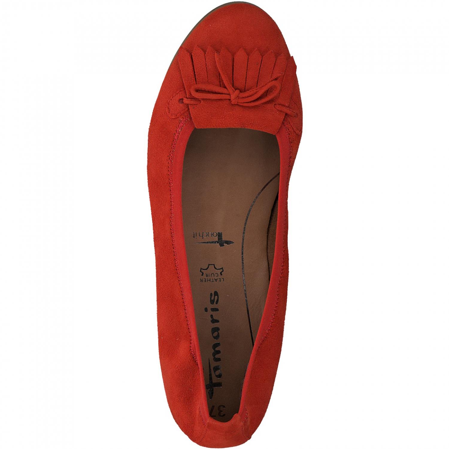 Tamaris Webshop | Tamaris Balerina Melegbéléses 1 1 22117 24 572 Tamaris bőr női cipő 1 22117 24 001 fekete | Női cipő