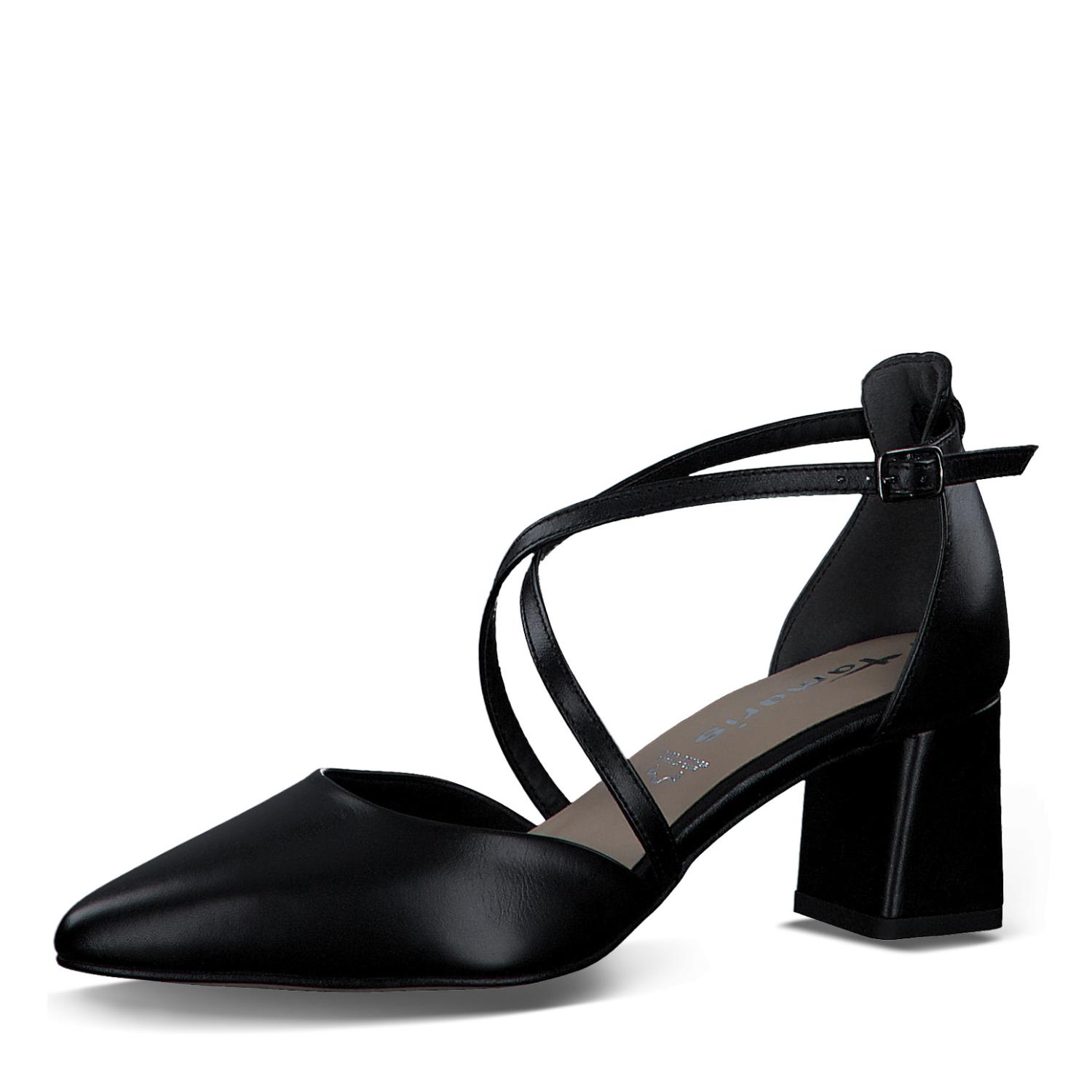 Tamaris Décolleté Donna Con Tacco A Blocco - Sandali Eleganti In Pelle Con Cinturino Alla Caviglia, Tacco 6.5 Cm