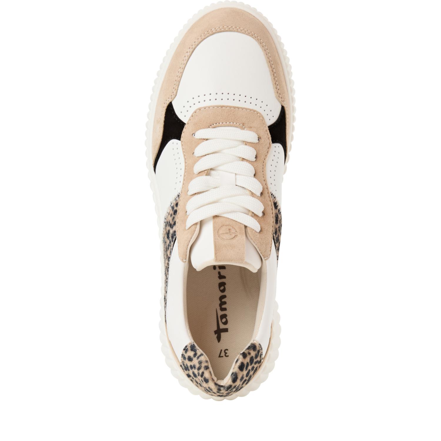Tamaris Scarpe Da Ginnastica Donna 1-23744-42 – Vegan, Suola Piatta, Chiusura Con Lacci, Morbida Soletta, Colore Bianco