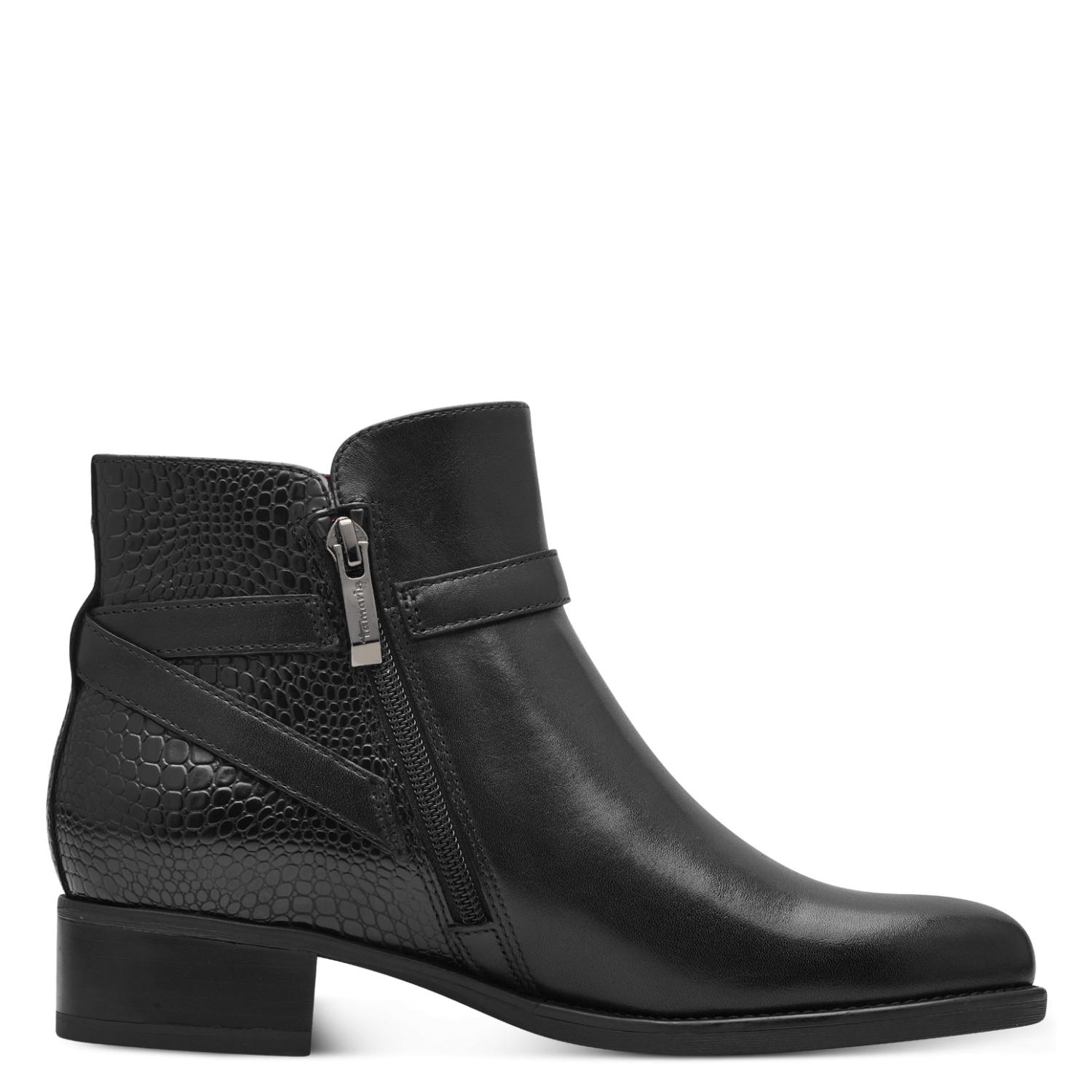 Stivaletti Tamaris Donna 1-25394-43 - Tacco 3,5 Cm, Pelle E Sintetico, Comodi Ed Eleganti