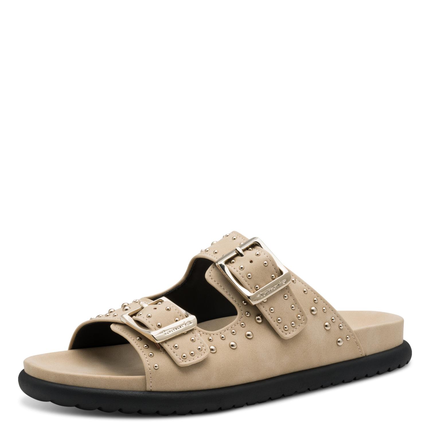 Mules Tamaris Pour Femme - Marron Clair, Taille 40 EU - Semelle Confortable, Enfiler Facile