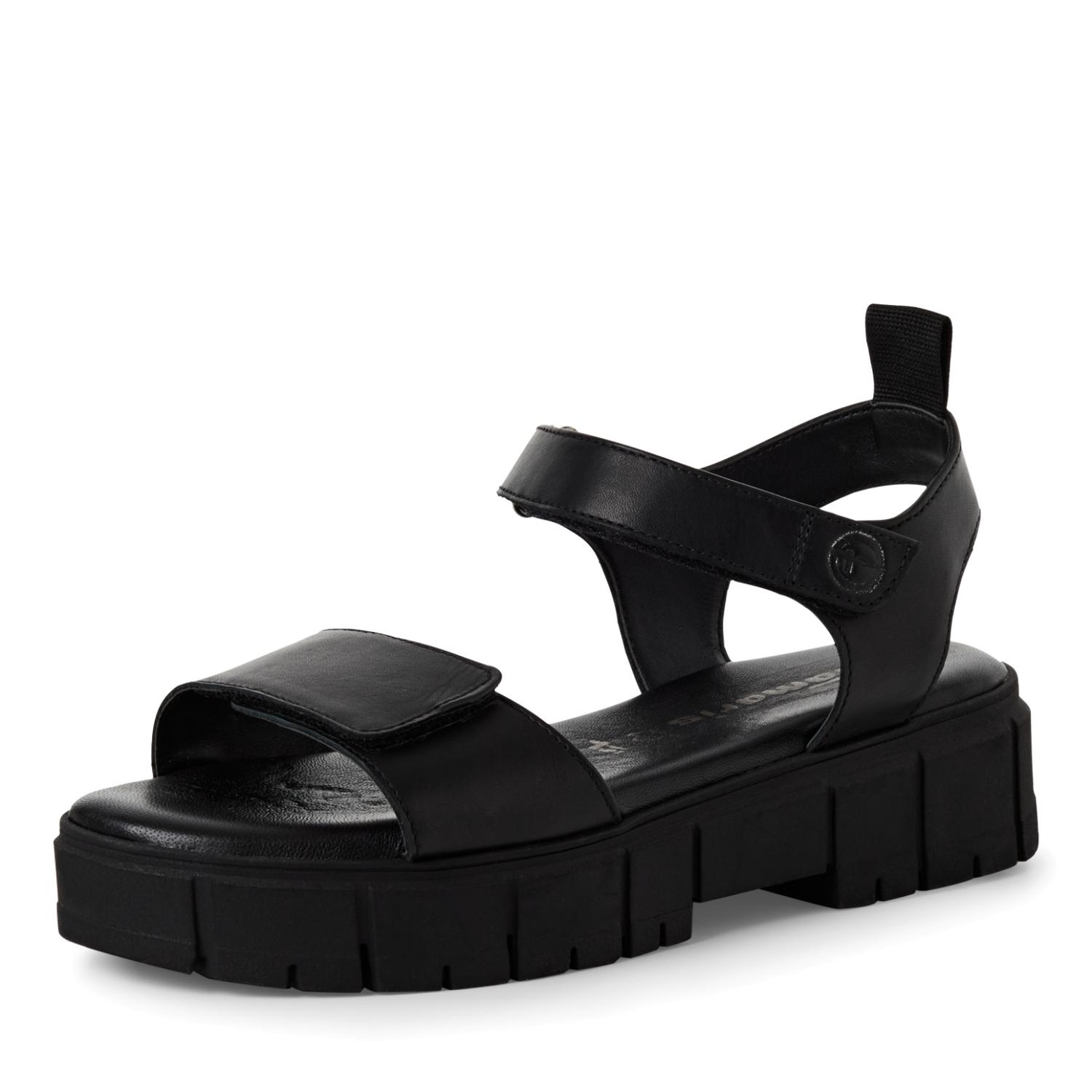 Tamaris Damen 1-28209-44 - Sandali con zeppa, nero, 41 EU