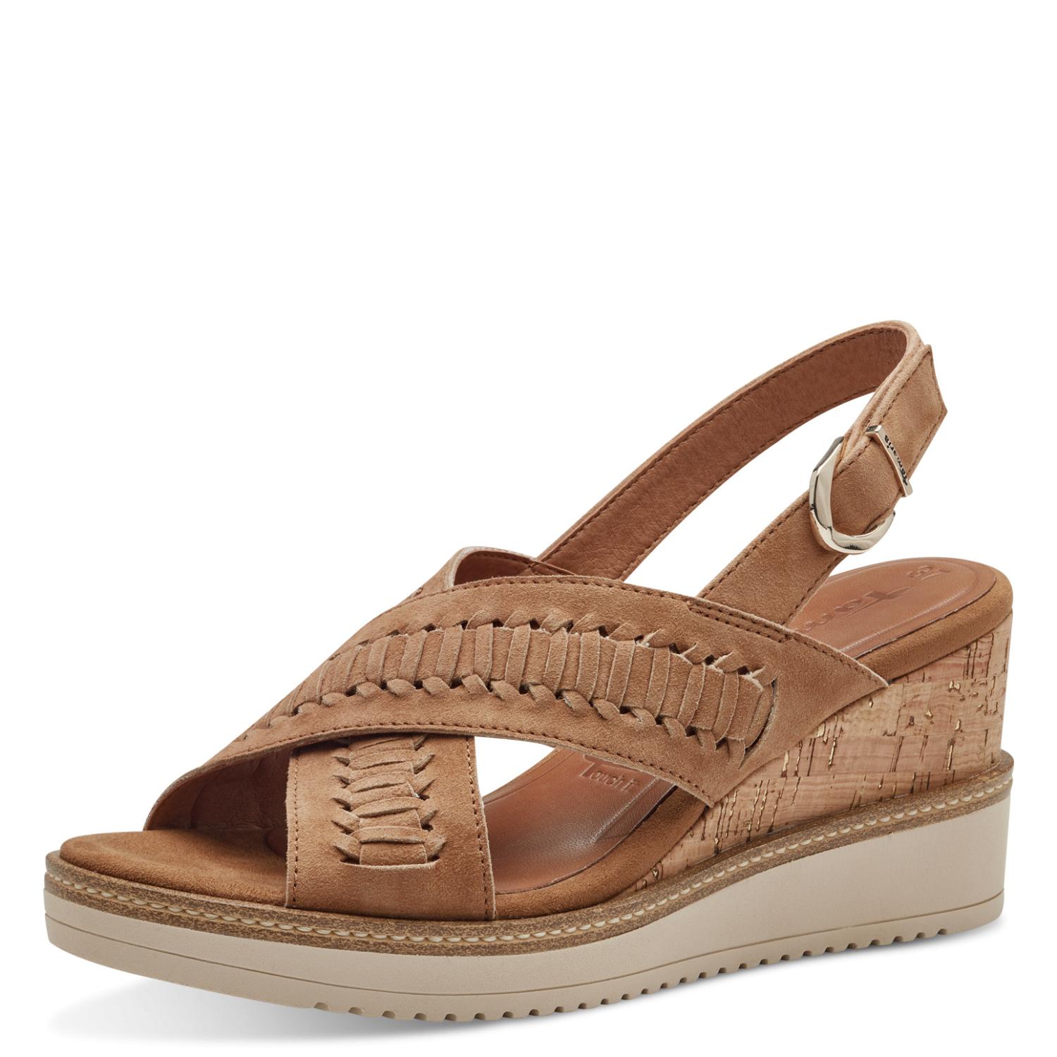 Tamaris Sandalo Con Zeppa Modello Estraibile 1-28217-42 | Pelle E Gomma, Chiusura A Strappo, Larghezza Normale - 3